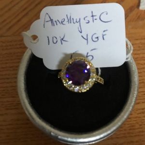 Amethyst 10k YGF ring